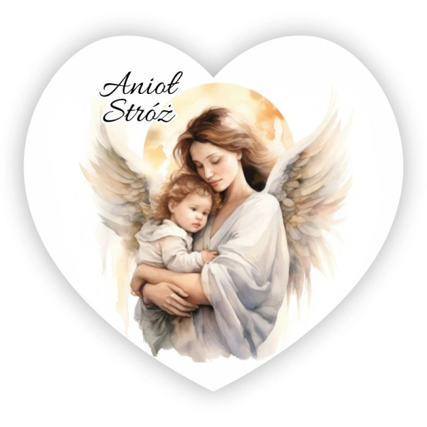 Magnes serce z aniołem N3